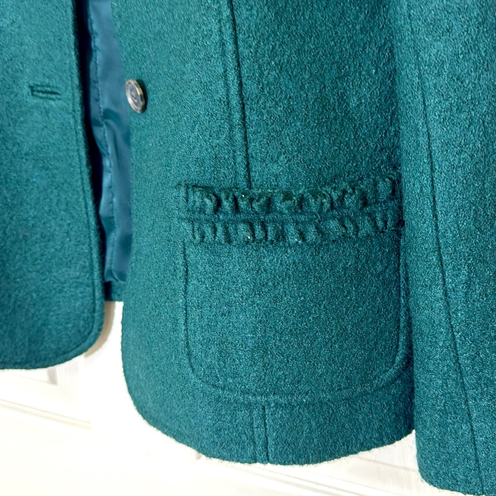 Talbots Women’s Winter Jacket Size 10 Petite Green Wool Blend ExcellentCondition - Picture 4 of 7